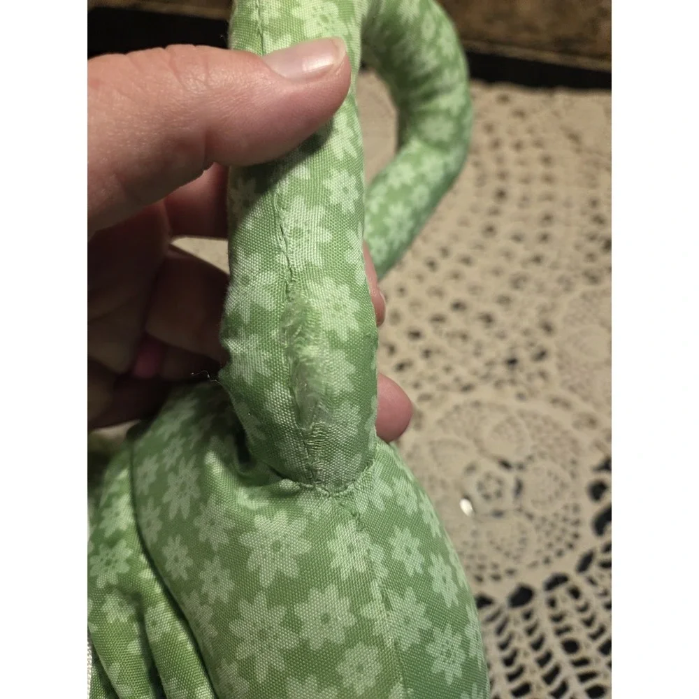 Handmade Tissue Box Cover Green Stuffed Cat